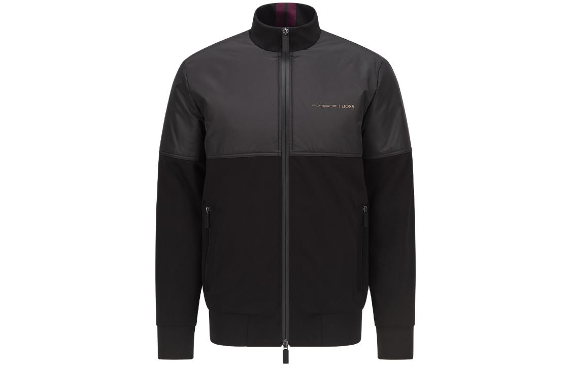 HUGO BOSS Porsche Collab Logo Zip-Up Jacket Black Fashion 50457276-001