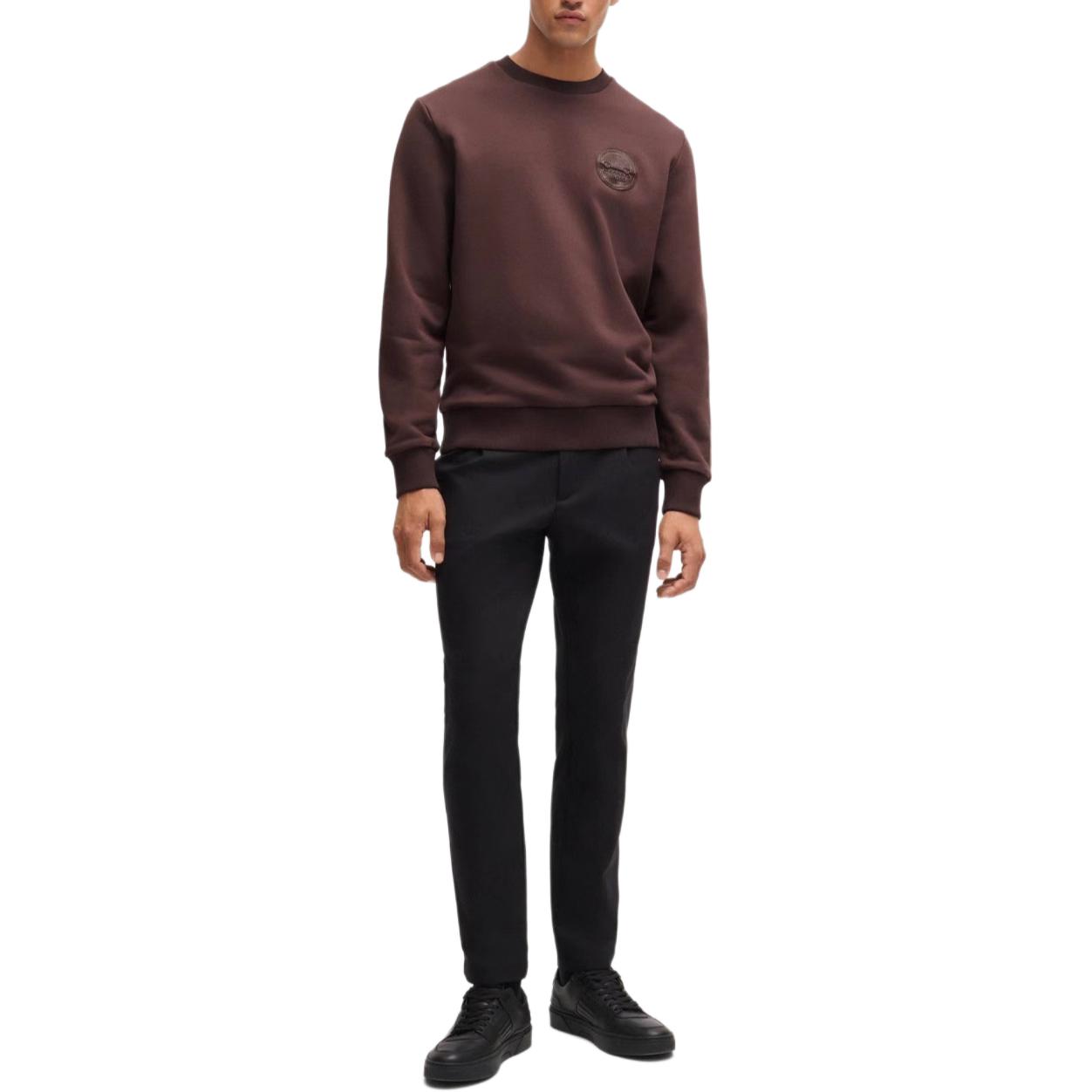 HUGO BOSS Porsche FW24 Logo Crewneck Long Sleeve Sweatshirt Men Red Brown 50518625-642 圖 3