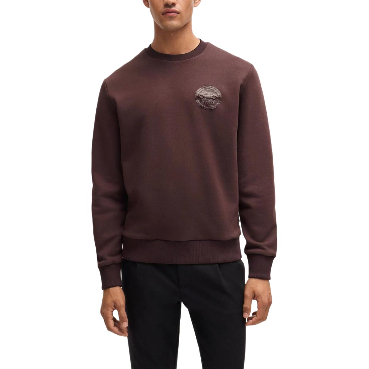 HUGO BOSS Porsche FW24 Logo Crewneck Long Sleeve Sweatshirt Men Red Brown 50518625-642 圖 4