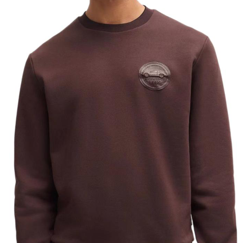 HUGO BOSS Porsche FW24 Logo Crewneck Long Sleeve Sweatshirt Men Red Brown 50518625-642 圖 7