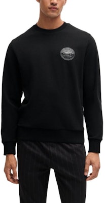 HUGO BOSS x Porsche Logo Crewneck Relaxed Fit Black Sweatshirt for Men. 50518625-001 Lookbook HUGO BOSS x Porsche Logo Crewneck Relaxed Fit Black Sweatshirt for Men. 50518625-001