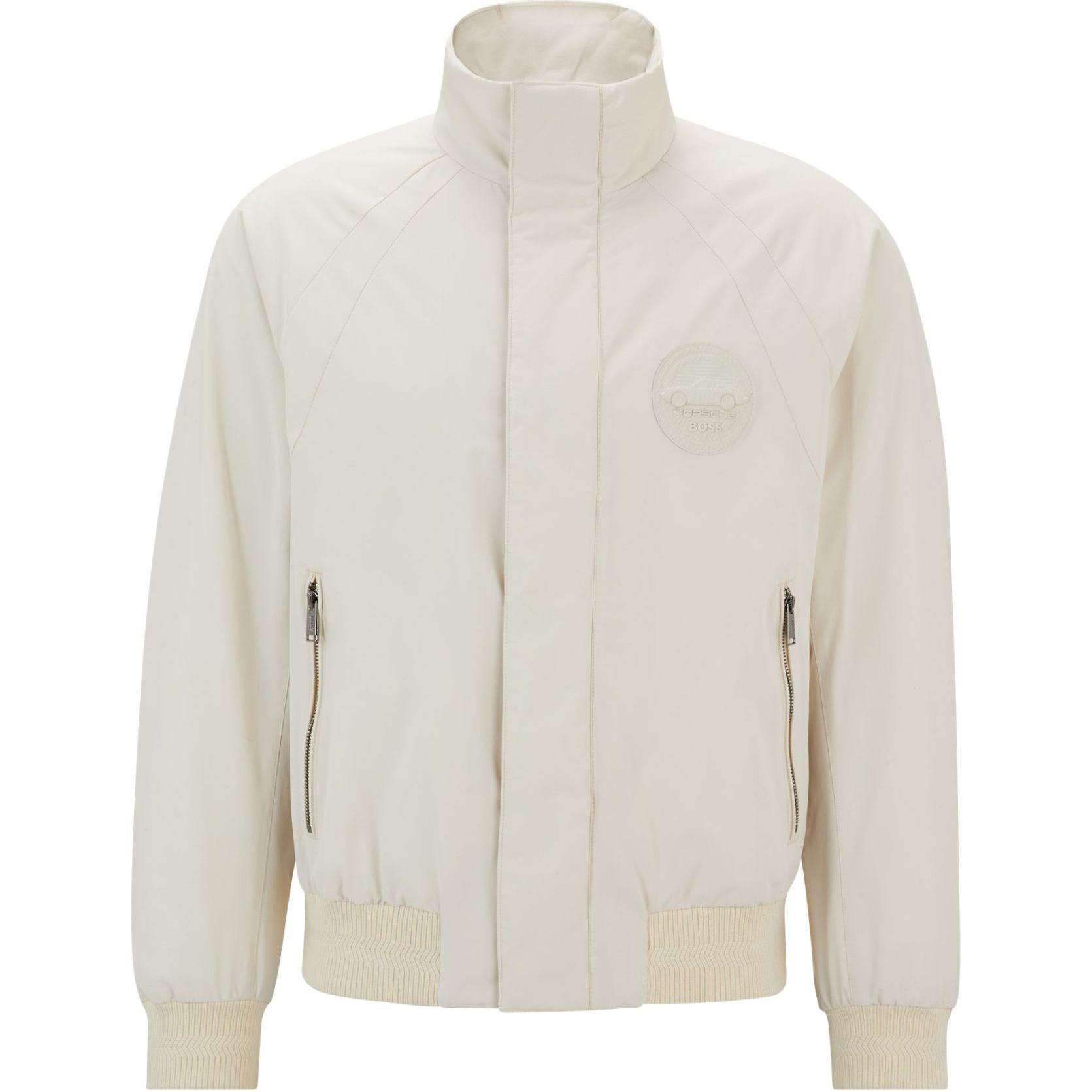 HUGO BOSS Porsche Logo Zip-Up Jacket Natural White – Long Sleeve 50519960-131