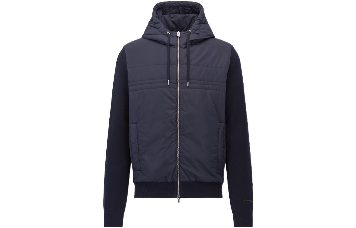 HUGO BOSS Porsche SS22 Solid Pattern Padded Jacket for Men - Blue 50466553-404