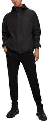 HUGO BOSS x Porsche SS23 Waterproof Hooded Jacket Black 50476126-001 Lookbook HUGO BOSS x Porsche SS23 Waterproof Hooded Jacket Black 50476126-001