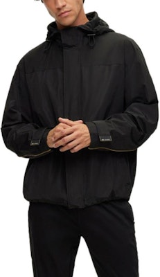 HUGO BOSS x Porsche SS23 Waterproof Hooded Jacket Black 50476126-001 Shop HUGO BOSS x Porsche SS23 Waterproof Hooded Jacket Black 50476126-001