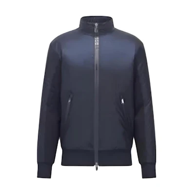 HUGO BOSS Porsche SS23 Navy Blue Zip-Up Jacket with Stand Collar 50466091-404