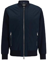 HUGO BOSS x Porsche SS24 Navy Zip-Up Bomber Jacket for Men 50508661-404 HUGO BOSS x Porsche SS24 Navy Zip-Up Bomber Jacket for Men 50508661-404