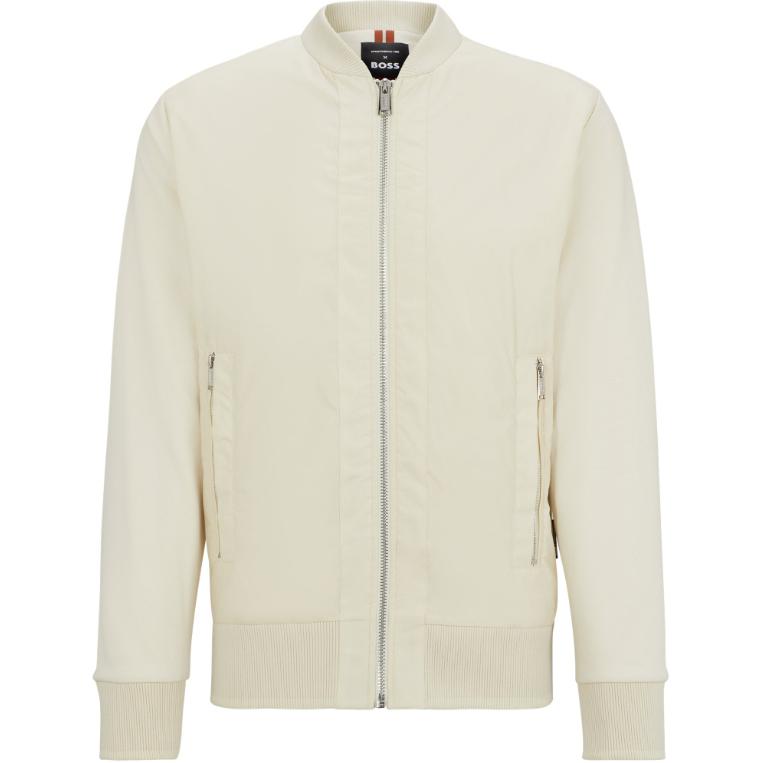 HUGO BOSS PORSCHE White Zip-Up Bomber Jacket 50509821-131