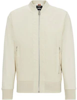 HUGO BOSS x PORSCHE White Zip-Up Bomber Jacket 50509821-131 HUGO BOSS x PORSCHE White Zip-Up Bomber Jacket 50509821-131