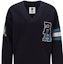 Details for HUGO BOSS x Russell Athletic Logo Wool Pullover Sweater Navy Blue. 50462870-410