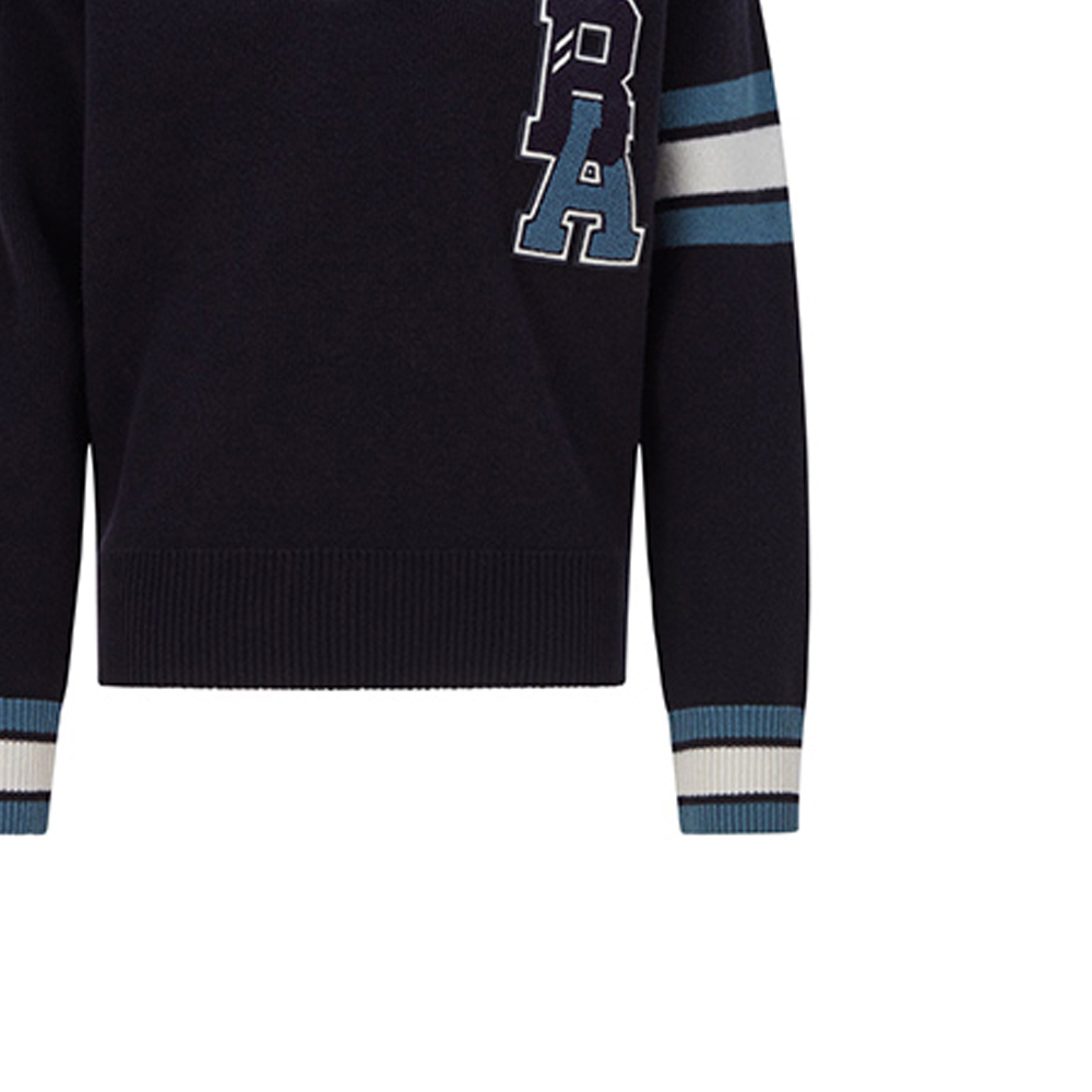 Sizing HUGO BOSS x Russell Athletic  Logo Wool Pullover Sweater Navy Blue. 50462870-410