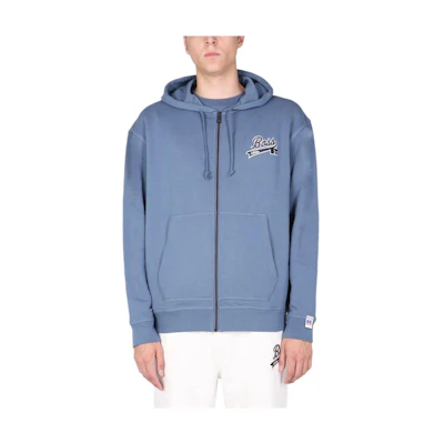 HUGO BOSS Russell Athletic Embroidered Logo Zip Sweatshirt Blue () 50463557-102