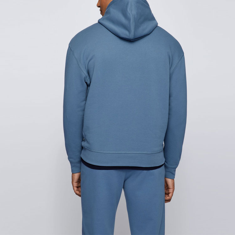 Purchase 雨果博斯 x Russell Athletic 蓝色标志连帽衫毛衣 50463556-438