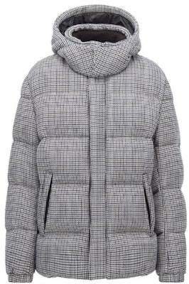 HUGO BOSS x Russell FW22 Houndstooth Quilted Hooded Down Jacket Grey 50463797-030 Order HUGO BOSS x Russell FW22 Houndstooth Quilted Hooded Down Jacket Grey 50463797-030