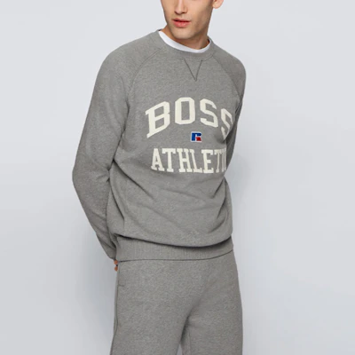 HUGO BOSS x RUSSELL 联名款灰色宽松版印花卫衣 50455995-034 Lookbook HUGO BOSS x RUSSELL 联名款灰色宽松版印花卫衣 50455995-034