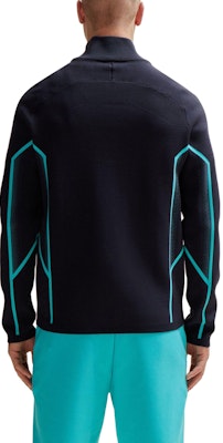 HUGO BOSS 漸變提花海軍藍拉鍊領毛衣 男士常規版型。 50504952-402 Shop HUGO BOSS 漸變提花海軍藍拉鍊領毛衣 男士常規版型。 50504952-402