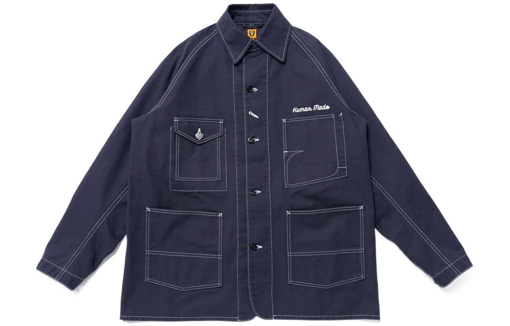 Lookbook HUMAN MADE  Collared Jacket with Stitch Embroidery Design HM23JK005