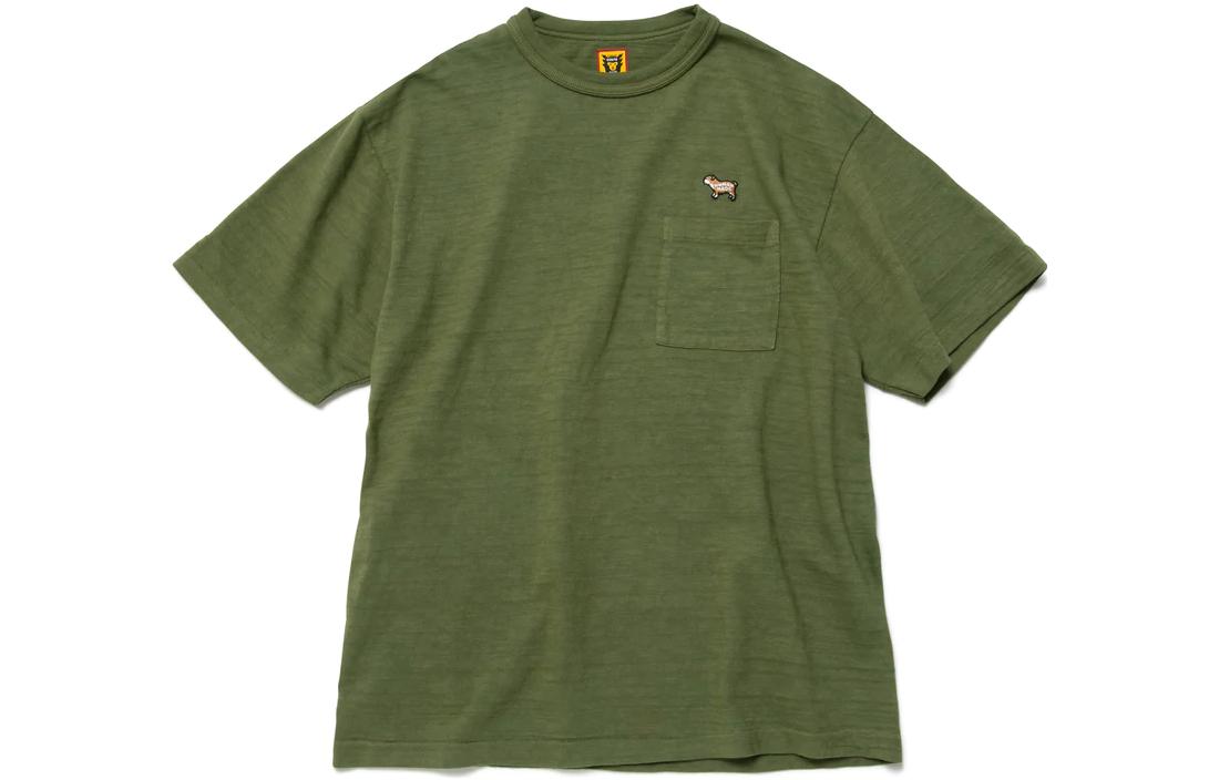 HUMAN MADE  Dachshund Logo Graphic Crewneck T-Shirt. HM23CS026