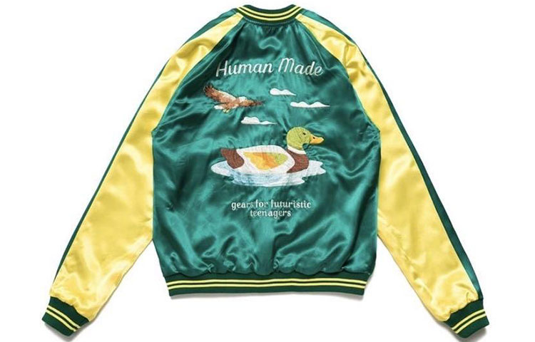 Lookbook HUMAN MADE Jaket Baseball Lengan Panjang Minimalis HM23JK001