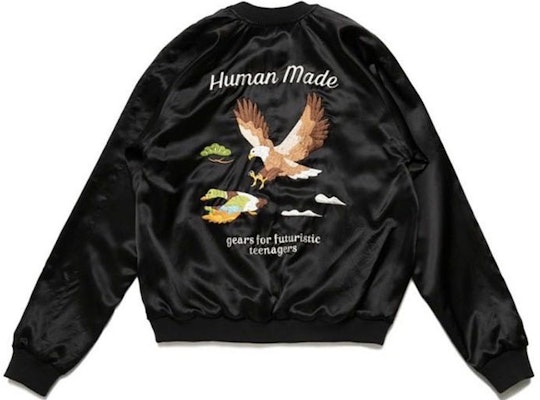 HUMAN MADE Jaket Baseball Lengan Panjang Minimalis HM23JK001 Purchase HUMAN MADE Jaket Baseball Lengan Panjang Minimalis HM23JK001