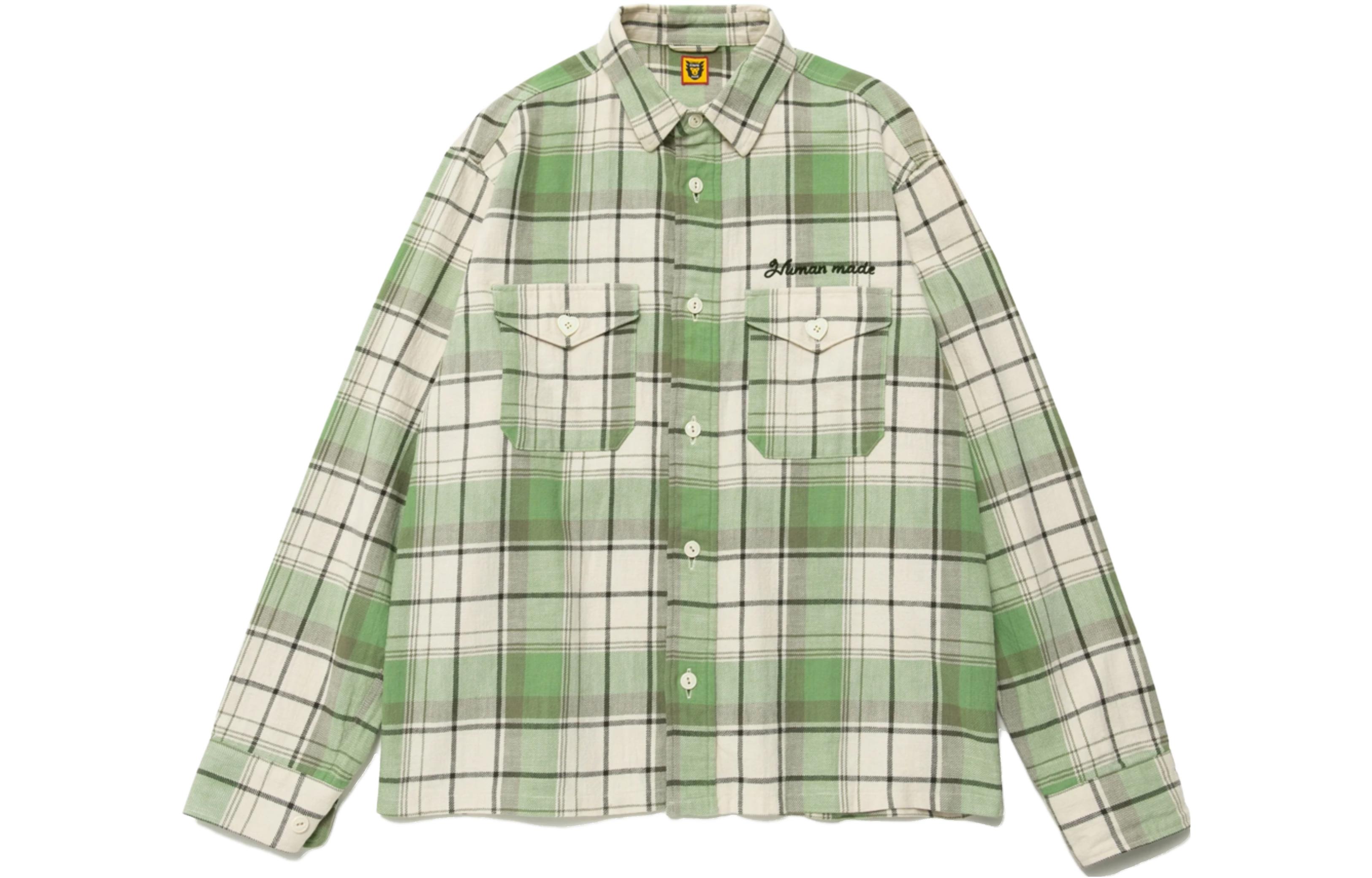 HUMAN MADE Alphabet Plaid Long Sleeve Shirt Unisex 232SM00013133