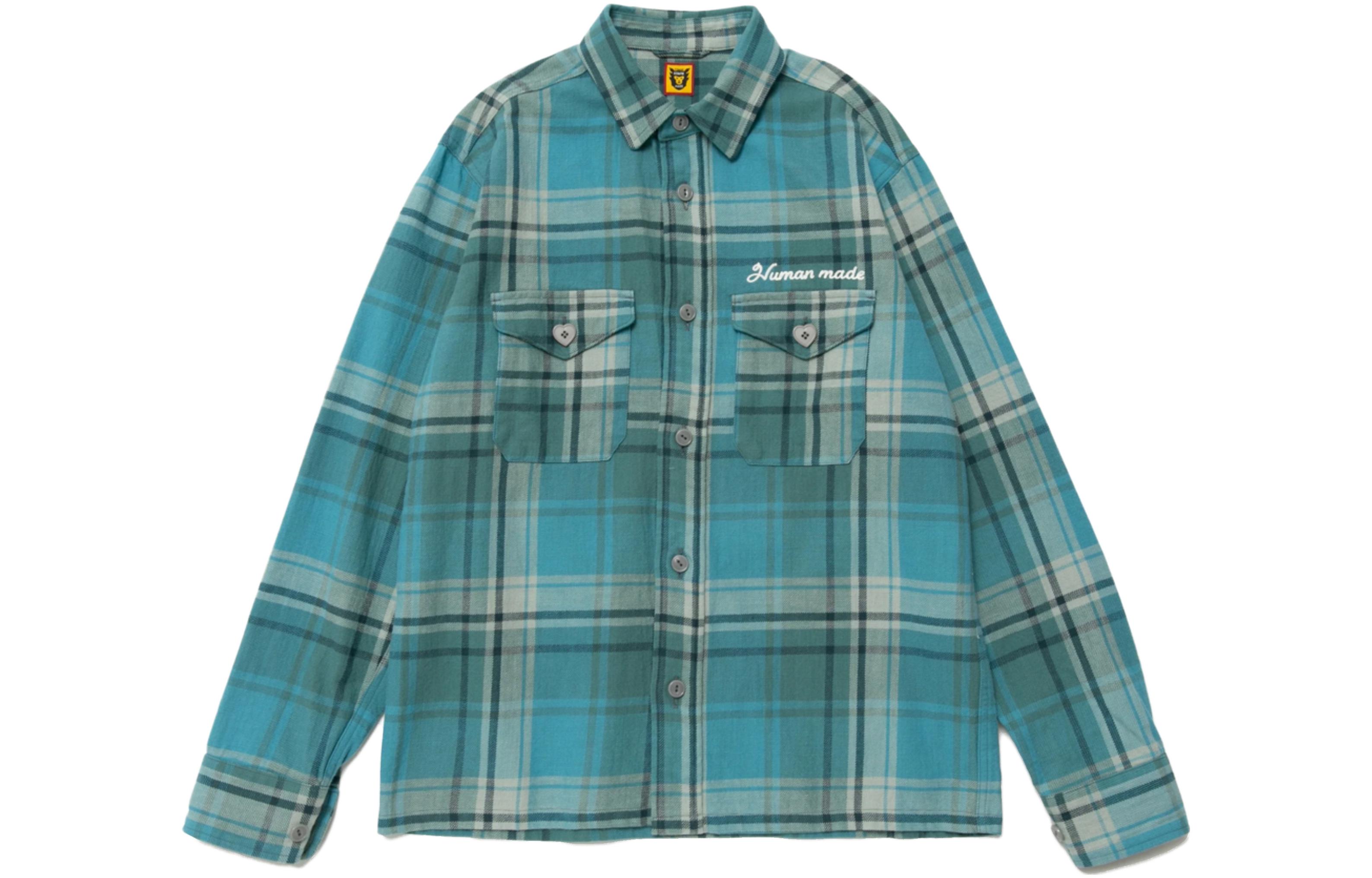 Order HUMAN MADE Alphabet Plaid Long Sleeve Shirt Unisex 232SM00013133