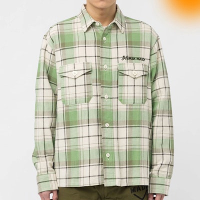 HUMAN MADE Alphabet Plaid Long Sleeve Shirt Unisex 232SM00013133 Details for HUMAN MADE Alphabet Plaid Long Sleeve Shirt Unisex 232SM00013133
