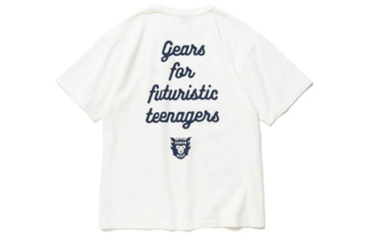 Order HUMAN MADE 猿人頭圖案標語背印白色T恤 膠囊系列 HM23CS033