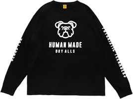HUMAN MADE Black Casual Long-Sleeve Pullover T-Shirt. HM22CS010 HUMAN MADE Black Casual Long-Sleeve Pullover T-Shirt. HM22CS010