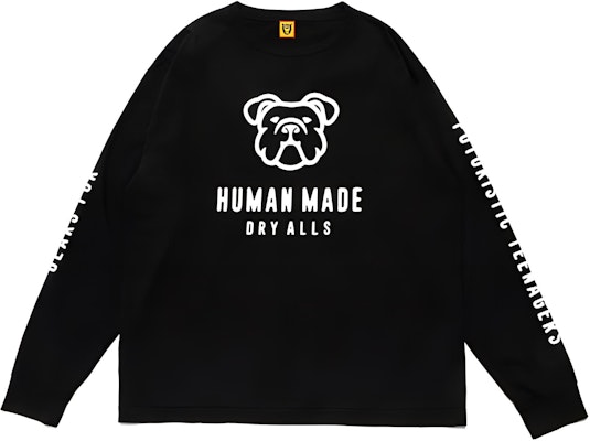 HUMAN MADE Camiseta Negra Casual de Manga Larga Pullover. HM22CS010 Buy HUMAN MADE Camiseta Negra Casual de Manga Larga Pullover. HM22CS010
