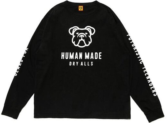 HUMAN MADE Camiseta Negra Casual de Manga Larga Pullover. HM22CS010 Order HUMAN MADE Camiseta Negra Casual de Manga Larga Pullover. HM22CS010