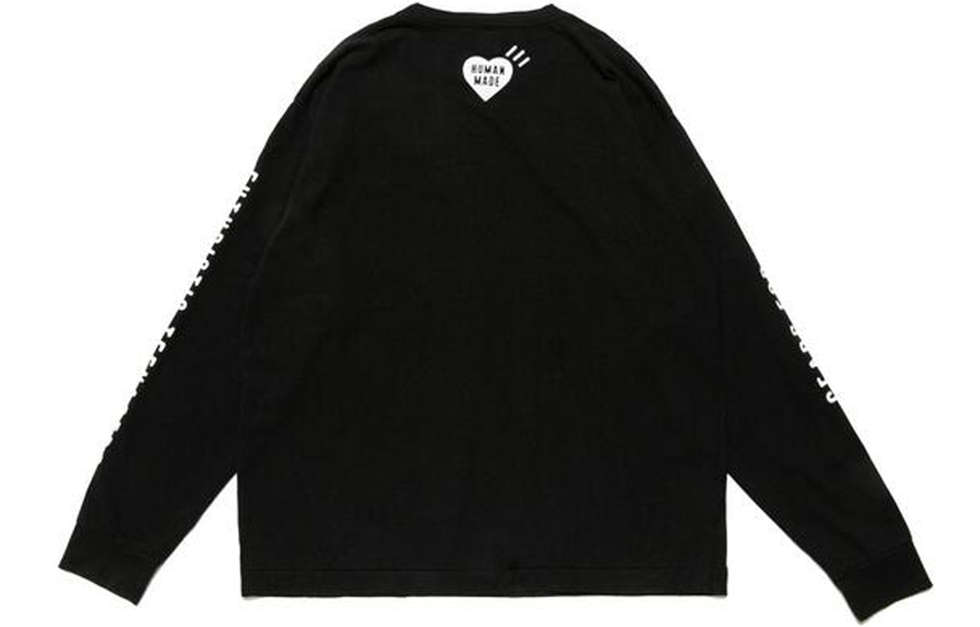 Lookbook HUMAN MADE Camiseta Negra Casual de Manga Larga Pullover. HM22CS010