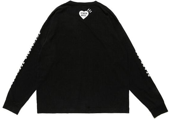 HUMAN MADE Camiseta Negra Casual de Manga Larga Pullover. HM22CS010 Lookbook HUMAN MADE Camiseta Negra Casual de Manga Larga Pullover. HM22CS010