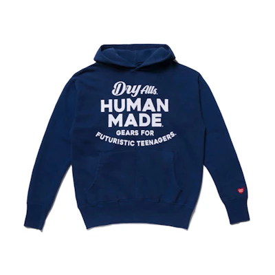 Human Made Blue Hooded Sweatshirt Unisex HM19CS005
