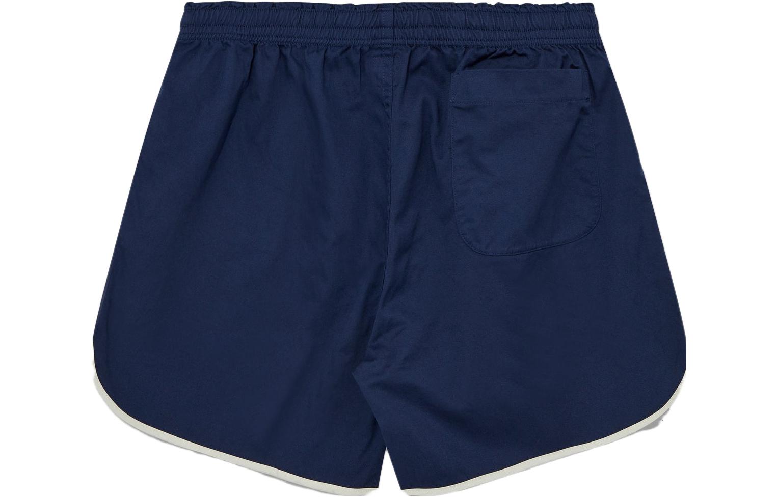 Lookbook ヒューマンメイド メンズ ブルーロゴプリント リラックスフィット キャンプショーツ HM25PT018