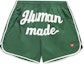 Shop ヒューマンメイド メンズ ブルーロゴプリント リラックスフィット キャンプショーツ HM25PT018