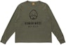 Lookbook HUMAN MADE Camiseta Manga Larga Pullover Logo Pato Dibujado Verde Militar Hombre. HM22CS011