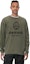 Shop HUMAN MADE Camiseta Manga Larga Pullover Logo Pato Dibujado Verde Militar Hombre. HM22CS011