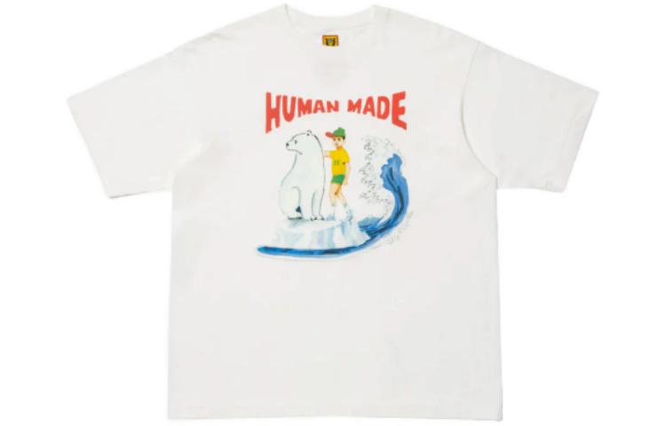 Order HUMAN MADE カートゥーンロゴプリント クルーネック ユニセックス 半袖Tシャツ XX25TE008
