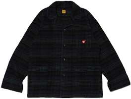 HUMAN MADE Checked Casual Loose Jacket Unisex Navy Blue. XX25GD018 HUMAN MADE Checked Casual Loose Jacket Unisex Navy Blue. XX25GD018