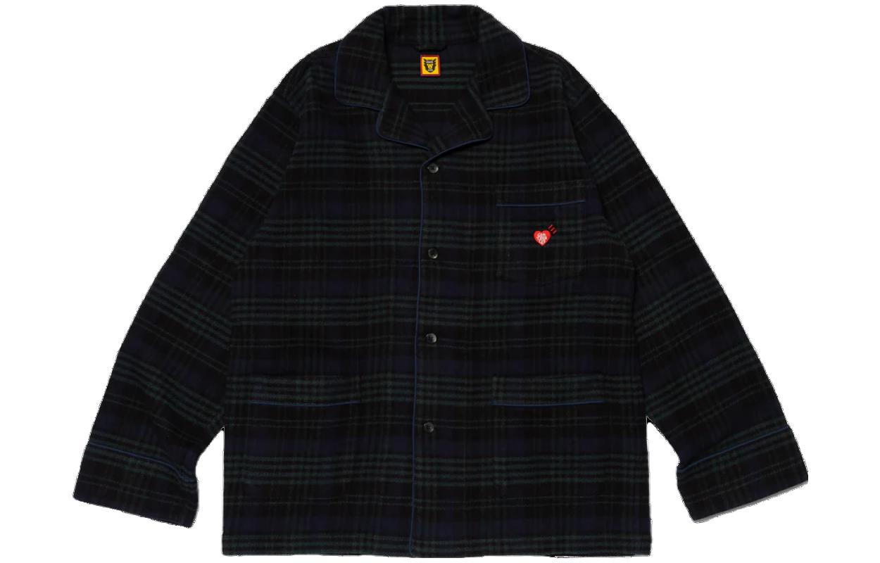 Order HUMAN MADE Jaket Santai Loose Kotak Unisex Biru Navy. XX25GD018