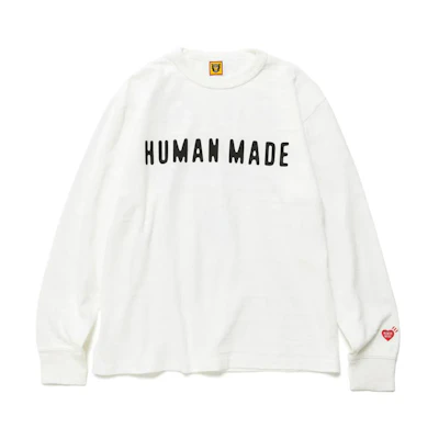 HUMAN MADE Classic FW22 Letter Logo Long Sleeve Pullover T-Shirt for Men. HM24CS009