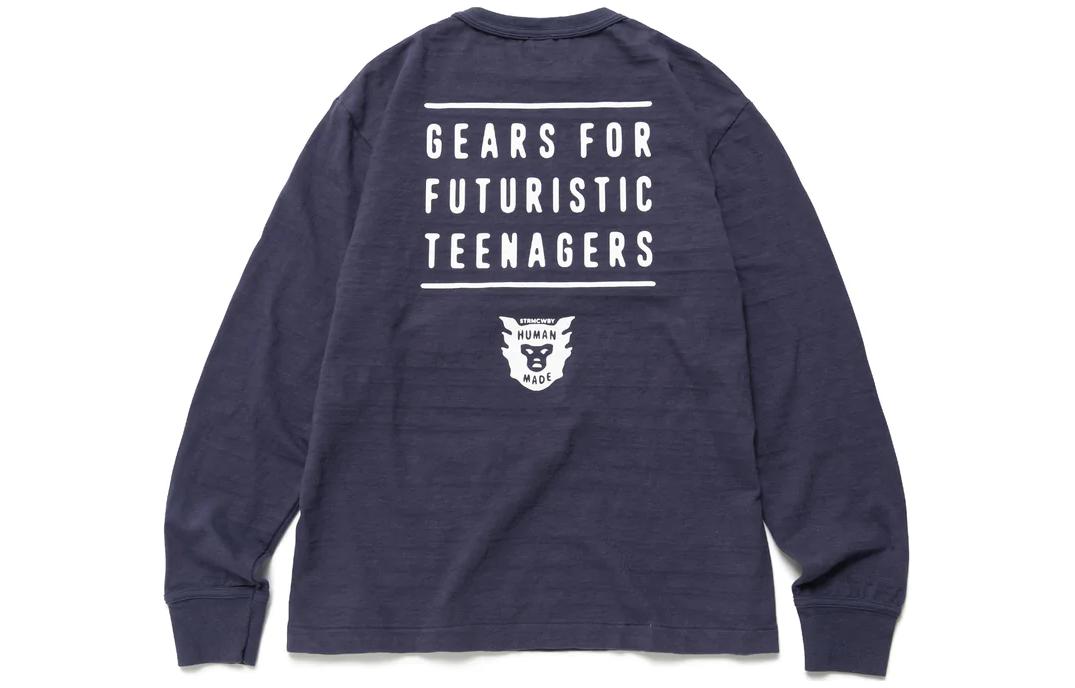 Lookbook HUMAN MADE Clásica FW22 Camiseta Manga Larga con Logo para Hombre. HM24CS009