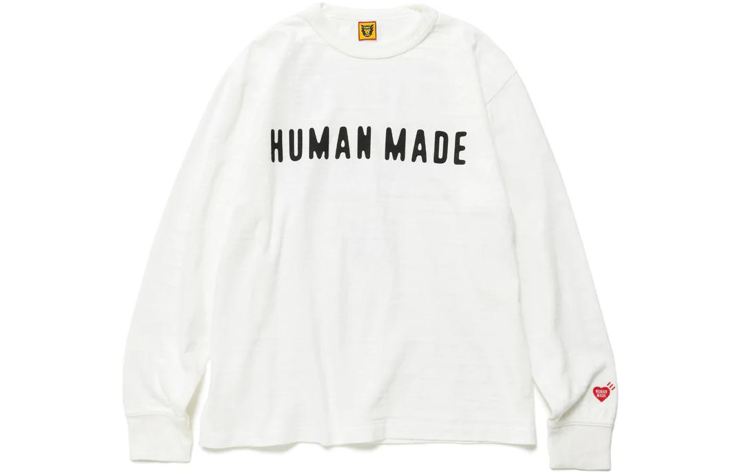 Shop HUMAN MADE Clásica FW22 Camiseta Manga Larga con Logo para Hombre. HM24CS009