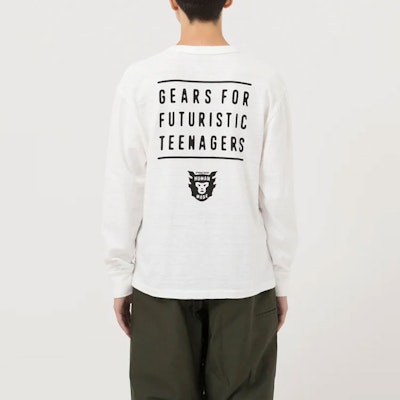 HUMAN MADE Clásica FW22 Camiseta Manga Larga con Logo para Hombre. HM24CS009 Sizing HUMAN MADE Clásica FW22 Camiseta Manga Larga con Logo para Hombre. HM24CS009