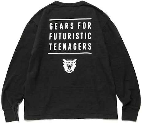 HUMAN MADE Clásica FW22 Camiseta Manga Larga con Logo para Hombre. HM24CS009 2