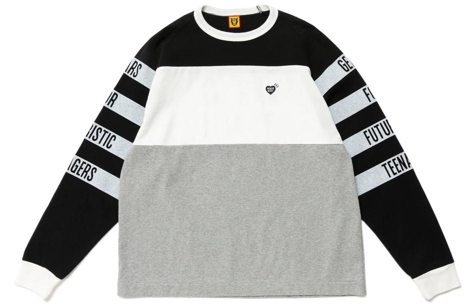 Order HUMAN MADE Camiseta Manga Larga Unisex Gráfica Colorblock Cuello Redondo HM23CS019
