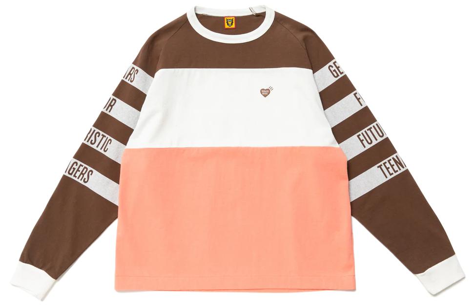 Details for HUMAN MADE Camiseta Manga Larga Unisex Gráfica Colorblock Cuello Redondo HM23CS019