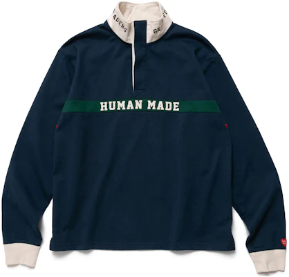 Human Made Colorblock Logo Half-Zip Sweatshirt Unisex Navy Blue HM24CS012 Buy Human Made Colorblock Logo Half-Zip Sweatshirt Unisex Navy Blue HM24CS012