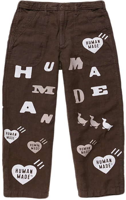 human-made-deck-pants-brown-white-casual-printed-long-trousers-hm-19-pt-012